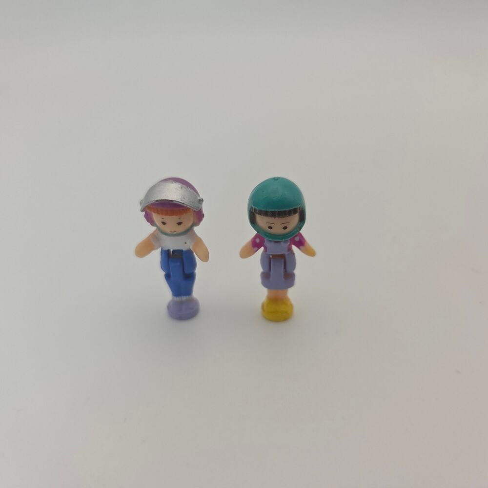 Vintage 1994 Polly Pocket Bluebird On The Go Scooter Fun Lulu + Midge Figures